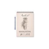 Mey İthalat A4 Eskiz Defteri, Ince Grenli, Kolay Silinebilir Ph Nötr Kağıt, Spiralli Sketch Book, 90 G/m², 40 Yaprak, Çizim ve Karakalem Için