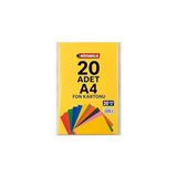 Mey İthalat A4 Renkli Fon Kartonu 23X34 10'lu (2'li Paket) 10 Renk