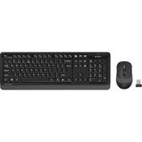 Mey İthalat A4 Tech FG1010 2.4g Q Türkçe Fn-Multimedya Klavye+Optik 2000DPI Mouse Siyah/gri Kablosuz Set