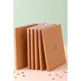 Mey İthalat A5 Ebat Kraft Kapak Minimal Ikonlu 6'lı Set 2*(Çizgili-Çizgisiz-Kareli) 120 Sayfa Defter Çek Kopart Sayfa Mikro Perforaj