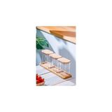 Mey İthalat Acar Malibu Bambu Standlı 3lü Boroslikat Cam Baharatlık Seti LND-07583