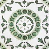 Mey İthalat Achim Home Furnishings RTFTV60220 Yer Karosu, Yeşil Madalyon, 12" G x 12" U x 1.5mm T