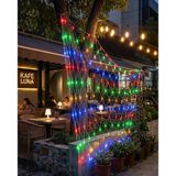 Mey İthalat® Ağ Şeklinde Led File Işık Dekoratif Ortam Aydınlatma Bahçe Balkon Süsü