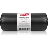 Mey İthalat Ağır Sanayi Çöp Torbası Jumbo Boy Siyah 10'lu 80X110 Cm, Dayanıklı & Sızdırmaz, Çift Katlı, Geri Dönüştürülebilir Çöp Poşeti, Fabrika, Şantiye, Sanayi, Restoran, Otel, Hastane, Atölye