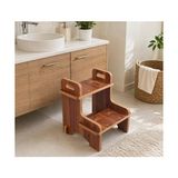 Mey İthalat Ahşap Montessori Kaymaz Basamak Tabure; Banyo ve Lavabo Yükseltici Merdiven, 36X36X40 Cm, Mdf Melamin Kaplama - Çok Renkli