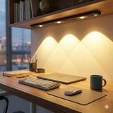 Mey İthalat Akasya Sensörlü Şarjlı Kabin Altı LED Aydınlatma, Heroled 40CM Ultra Slim Siyah, 3 Farklı Işık Rengi (Gün Işığı/ılık Beyaz/beyaz), Kademesiz Dimmerli, Mıknatıslı, Mutfak, Gardırop, Gece Lambası