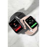 Mey Ithalat® Akıllı Saat Adım Sayar, Kalp Atışı Izleme Dokunmatik Bluetooth Bağlantılı - 1BW-Beyaz - 35 - 48 mm - Belirtilmemiş