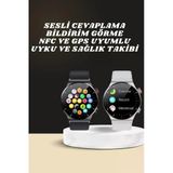 Mey İthalat® Akıllı Saat Amoled Ekran Bluetooth Bağlantılı Sesli Görüşme Nabız Ölçer