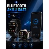 Mey Ithalat® Akıllı Saat Bluetooth Bağlantılı Adımsayar Alarm ve Hatırlatıcı Çağrı Cev - Renkli