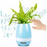 Mey İthalat Akıllı Saksı Bluetooth Hoparlör Dokunmatik Işıklı Gece Lambası Mp3 Çalar(Mavi)