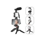 Mey İthalat® Akıllı Telefon Vlog Kiti Tripod Mini Mikrofonlu Telefon Tutucu