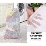 Mey İthalat Aksu Çamaşır Yıkama Filesi 2'li Fırsat Paketi 60X80CM ve 120X150CM Beyaz