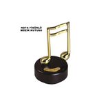 Mey İthalat® Altın Nota Figürlü Müzik Kutusu