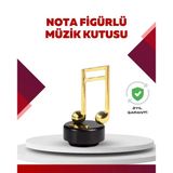 Mey İthalat® Altın Nota Temalı Müzik Kutusu Müzikli Hediyelik