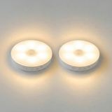 Mey İthalat Amber LED Hareket Sensörlü Ledli Gece Lambası Şarj Edilebilir, Taşınabilir 4000K Günışığı (2 Adet)