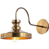 Mey İthalat Amber LED Modern Eskitme Metal Aplik E27 Duvar Lambası 22X42X23 cm Salon Yatak Odası Aydınlatma, BEJ-182VINTAGE