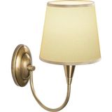 Mey İthalat Amber LED Şık Eskitme Metal Aplik E27 Duvar Lambası 16X28X31 cm Yatak Odası ve Salon Aydınlatma, BEJ-3031