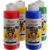 Mey İthalat Ana Renkler Parmak Boyası 4'lü Set 4X120ML