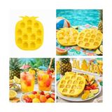 Mey İthalat Ananas Şekilli Silikon Buz Kalıbı, Sarı, 12 Bölmeli