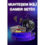 Mey İthalat® Anc Özellikli Bluetooth Kulaklık Ve Amoled Ekran Akıllı Saat Uyku Ve Sağlık Takibi Nabız Ölçer
