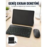 Mey İthalat® Android İşletim Sistemli Sım Kart Girişli Tablet Bluetooth Klavye Mouse Seti Mobil İnternet Destekli