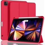 Mey İthalat Apple iPad Pro 12.9 6. Nesil 5. Nesil ile Uyumlu Kılıf Pen Charge Kalem Bölmeli 2021-2022 Kırmızı