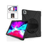 Mey İthalat Apple iPad Pro 12.9 6. Nesil ile Uyumlu Kılıf Defender Askılı Zırhlı Tank Case A2436 A2437 A2764 A2766 Siyah