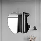 Mey Ithalat® Apple Tasarım Kırılmayan Pleksi Duvar Aynası - 30X30 cm Modern Dekoratif Ayna - Renkli - 30 x 30 cm