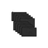 Mey İthalat Aputue Kendin Yap Makyaj Çantaları, 10'lu Set Siyah Kanvas Kumaş Çanta, 21×13CM Fermuarlı Kalemlik ve Kozmetik Çantası, Seyahat ve Depolama Için Çok Fonksiyonlu Kumaş Çantalar