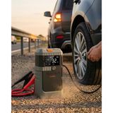 Mey İthalat® Araç Akü Takviye Powerbank Lastik Şişirme Kompresörü Led Işıklı Çok Fonksiyonlu Acil Durum Cihazı