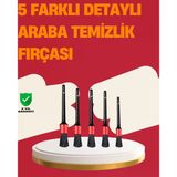 Mey İthalat® Araç İçi Detaylı Temizlik Seti-Araba Jant Ve İç Yüzey Temizlik Fırçaları