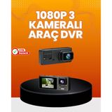 Mey İthalat® Araç İçi Güvenlik Kamerası | 3 Kanallı, 24 Saat Park Kaydı Destekli