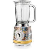 Mey İthalat Ariete Positano Cam Blender 0583/0P - 1000 Watt, 1,5 Litre Kapasiteli Cam Sürahi, Buz Kırma Fonksiyonu, 4 Paslanmaz Çelik Bıçak, Ani Parçalama Fonksiyonu