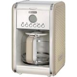 Mey İthalat Ariete Vintage Filtre Kahve Makinesi Bej 1342/03-2 Lt Temperli Cam Sürahi, 12 Fincan Kapasite, 960 Watt, Amerikan Kahve Makinesi, 24 Saate Kadar Önceden Programlanabilir, LCD Ekran ve Zamanlayıcı