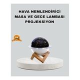 Mey İthalat® Aromaterapili Usb Hava Nemlendirici – Projeksiyon Işıklı, Sessiz Ve Şık Tasarım