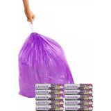 Mey İthalat Arvale Büyük Boy 65X70 Lavanta Kokulu Büzgülü Çöp Poşeti 100 Adet (10 Paket) Çöp Torbası 60 Litre