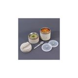 Mey İthalat Aryıldız Bento Katlı Lunch Box Beige 1200 ml