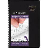 Mey İthalat At-A-Glance Telefon Defteri Adres Defteri Büyük Baskı 500 Kayıt 8,38 x 5,38 Inç Siyah (80LP1105)