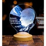 Mey İthalat Atatürk Sözleri Hediye LED Lamba, Mustafa Kemal Atatürk Görselli Hediyeler