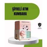 Mey İthalat® Atm Tasarımlı Pembe Işıklı Sesli Çocuk Kumbarası