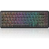 Mey İthalat Attack Shark X65 He Manyetik Anahtarlı 65% Gaming Klavye – 8000 Hz Ultra Hızlı Tepki, 0.01 mm Rapid Trigger Hassasiyeti, Pbt Tuşlar, Rgb Aydınlatma, Qmk Desteği (Black Contour Line)