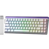 Mey İthalat Aula Hero 68 He Manyetik Klavye Rapid Trigger Black King Switch 8000Hz Rgb Neon Tkl Hot Swap Oyuncu Klavyesi Desenli Beyaz