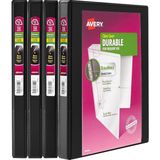 Mey İthalat Avery Durable Şeffaf Dosya, 4'lü Paket, 0,5 Inç, Siyah