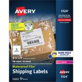 Mey İthalat Avery Emin Beslemeli Suya Dayanıklı Yazdırılabilir Nakliye Etiketleri, 3-1/3" x 4", Beyaz, 300 Boş Posta Etiketi (5524)