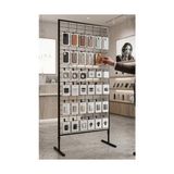 Mey İthalat Ayaklı Tel Pano Metal Stand, 90X190 Cm, Duvara Monte Grid Panel - Çok Renkli