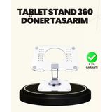 Mey İthalat® Ayarlanabilir Şeffaf Tablet Standı Kaymaz Silikon Tabanlı