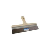 Mey İthalat BADEM10 Ahşap Eğri Saplı Metal Macun Spatula Temizlik Boya Sıva Kazıma Harç Karıştırma Ispatulası 25 cm