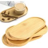 Mey İthalat Bambu Oval Sunum ve Servis Tepsisi Yağdanlık Altlığı Mutfak ve Banyo Organizer Sunumluk Kahvaltı Tabağı Çerezlik Kahvelik Çok Amaçlı Sunumluk