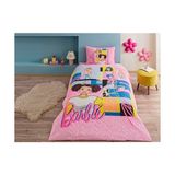 Mey İthalat Barbie Bright Standart Pamuk Nevresim Takımı, Pembe, Tek Kişilik - Renkli