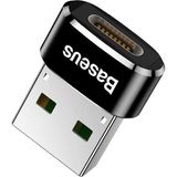 Mey İthalat Baseus, Bilgisayar/telefon Mini Hub Adaptörü, Siyah, 3A, Giriş: USB Type A 2.0, Çıkış: USB Type C,seyahat Boy, Hafif